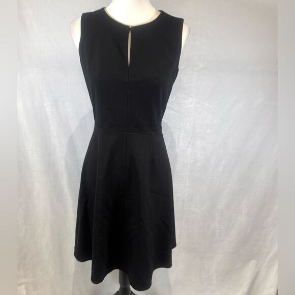 Calvin Klein black clasp keyhole career dress size 2 - Picture 3 of 9